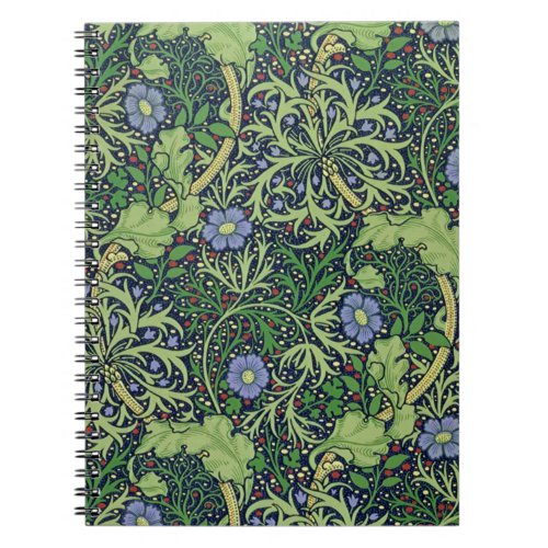 Seaweed art nouveau design by William Morris Notebook