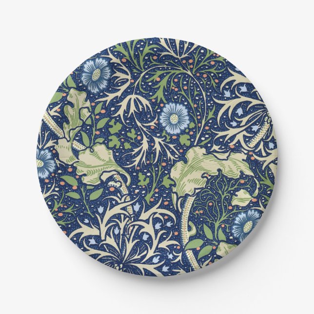 Seaweed (by William Morris) Paper Plates (Front)