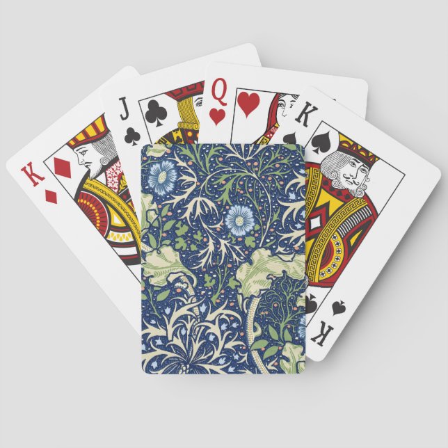 Seaweed (by William Morris) Poker Cards (Back)