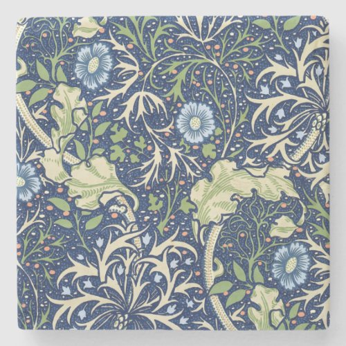 Seaweed by William Morris Stone Coaster