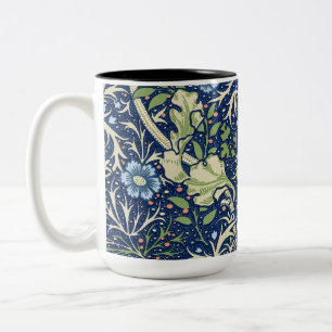 Seaweed (by William Morris) Two-Tone Coffee Mug