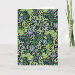 Seaweed cobalt thyme - William Morris Card