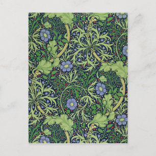 Seaweed cobalt thyme - William Morris Postcard