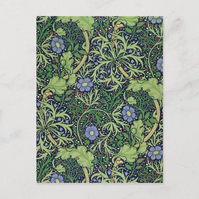 Seaweed cobalt thyme - William Morris Postcard (Front)