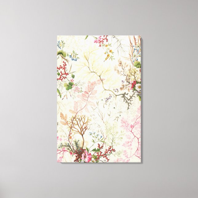 Seaweed design for silk material (w/c on paper) canvas print (Front)