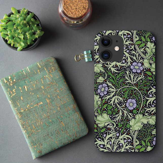 Seaweed Lilac Flowers Pattern John Dearle Case-Mate iPhone Case (Creator Uploaded)