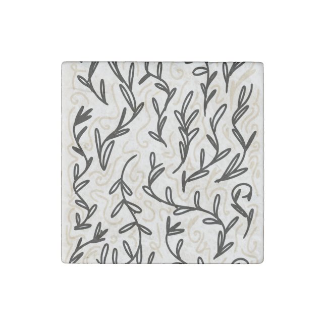 Seaweed Napkins Stone Magnet (Front)