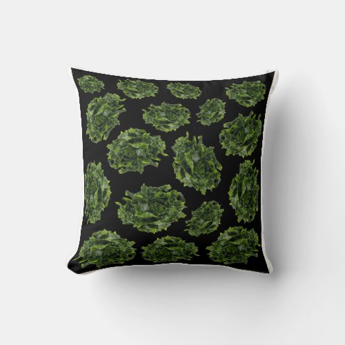Seaweed pattern throw pillow