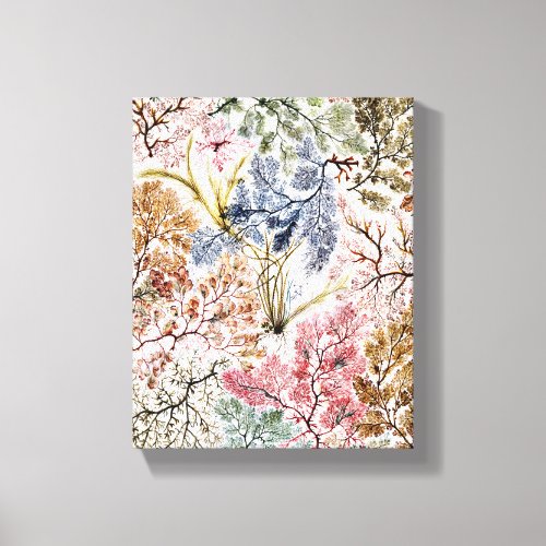 Seaweed Silk Fabric Art Canvas Print