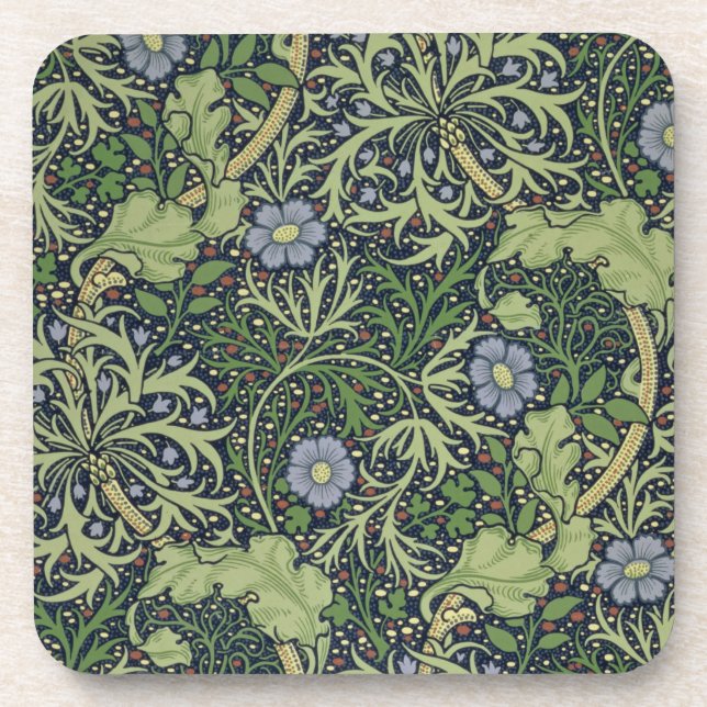 Seaweed Wallpaper Design, printed by John Henry De Beverage Coaster (Front)