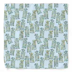 Seaweed Watercolor Pattern Bandana