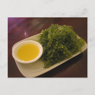 Seaweed with a lemon dip postcard