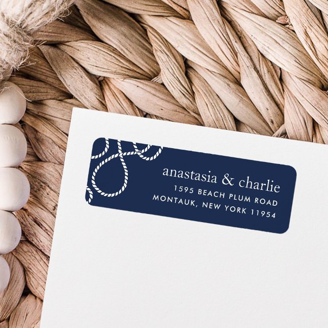 Seaworthy Return Address Label | Navy (Creator Uploaded)