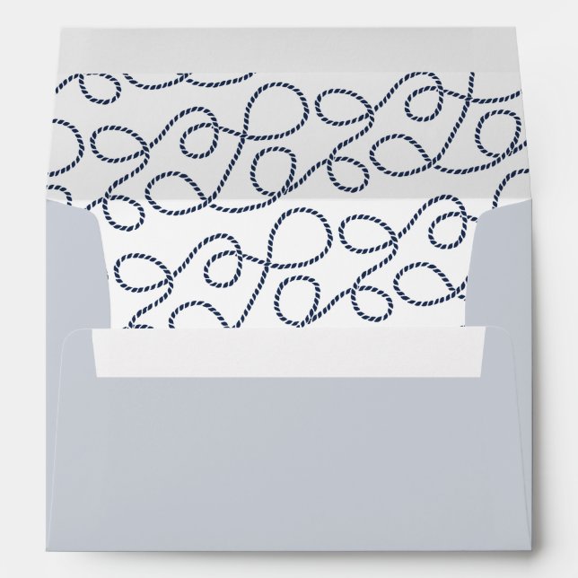Seaworthy | Rope Pattern 5x7 Return Address Envelope (Back (Bottom))
