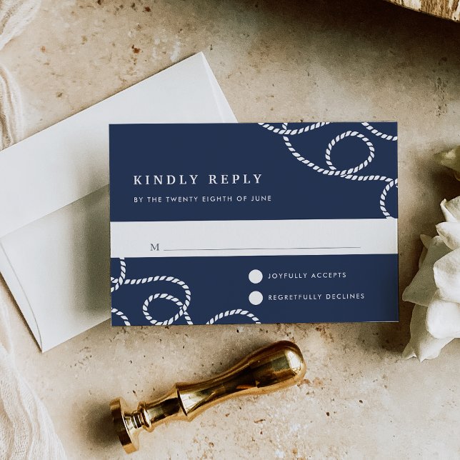 Seaworthy RSVP Card | Navy (Creator Uploaded)