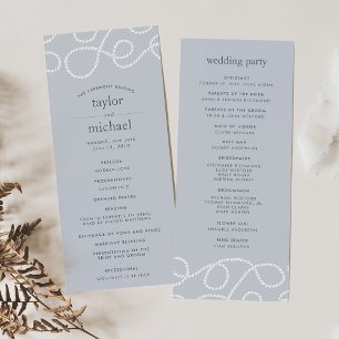 Seaworthy Wedding Ceremony Program Fog