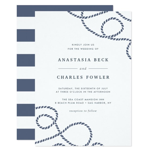 256457644884218067 Seaworthy Wedding Invitation | White