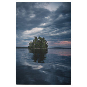 Sebago Lake Island Oasis Metal Wall Art