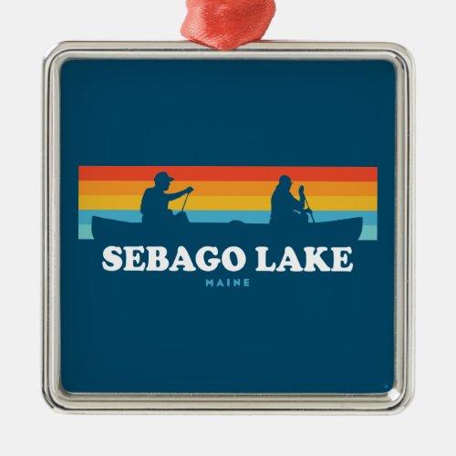 Sebago Lake Maine Canoe Metal Ornament