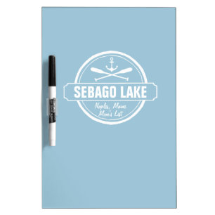 Sebago Lake Maine Personalized Town and Name Dry-Erase Board