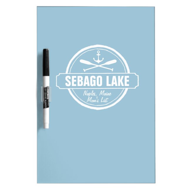 Sebago Lake Maine Personalized Town and Name Dry-Erase Board (Front)
