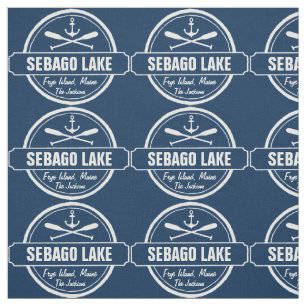 Sebago Lake Maine Personalized Town and Name Fabric