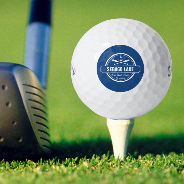 Sebago Lake Maine Personalized Town and Name Golf Balls (Creator Uploaded)