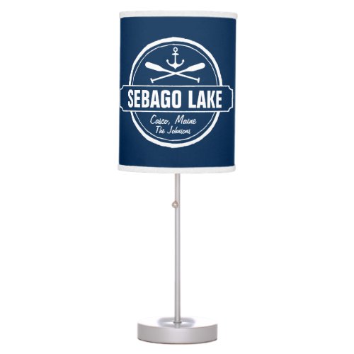 SEBAGO LAKE MAINE PERSONALIZED TOWN AND NAME TABLE LAMP