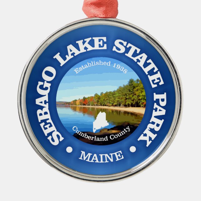 Sebago Lake SP Metal Ornament (Front)