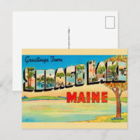 Sebago Lake Vintage Postcard
