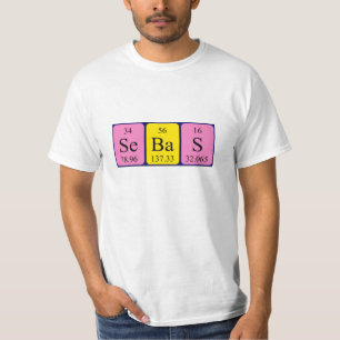 Sebas periodic table name shirt