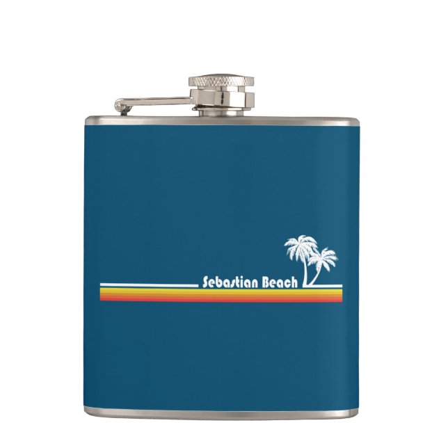 Sebastian Beach Fort Lauderdale Florida Flask (Front)