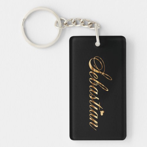 Sebastian gold Design Lettering keychain