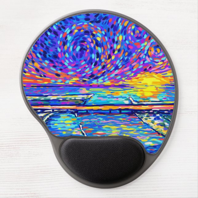 Sebastian Inlet Cotton Candy Sky Gel Mouse Pad (Front)