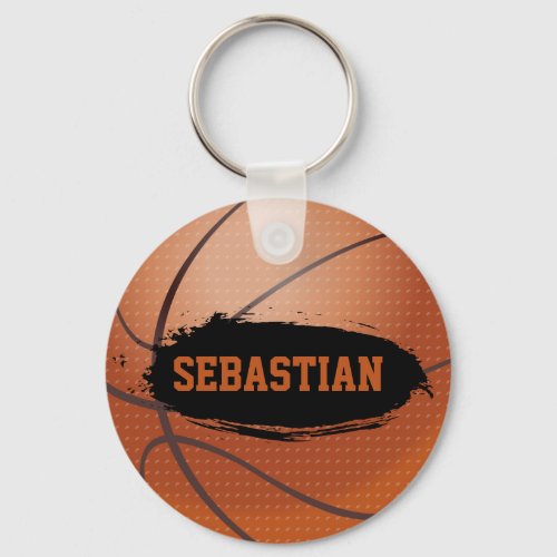 Sebastian Name Basketball Keychain  Keyring