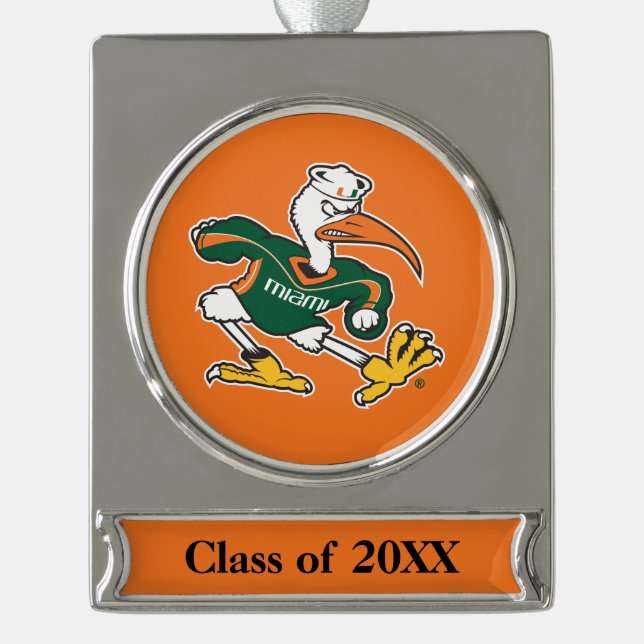 Sebastian The Ibis Silver Plated Banner Ornament (Front)