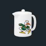 Sebastian The Ibis Teapot<br><div class="desc">Get all of the best University of Miami gear at Zazzle.com! Support the Hurricanes in style with these products that are perfect for students, alumni, family, and fans. All of these products are customizable with your name, your sport, or your class year. Represent the U by sporting Green and Orange...</div>