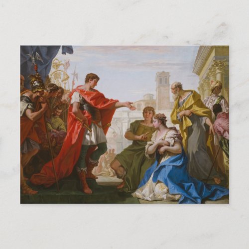 Sebastiano Ricci _ The Continence of Scipio Postcard