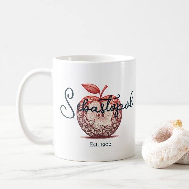 Sebastopol California Gravenstein Apple Fair  Coffee Mug (With Donut)