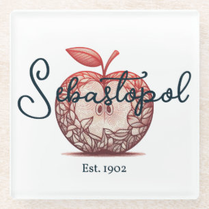 Sebastopol California Gravenstein Apple Fair Glass Coaster