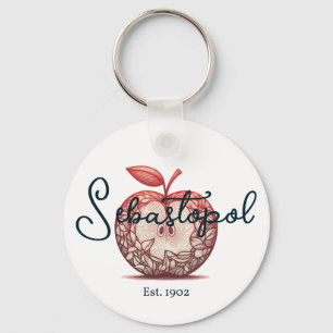 Sebastopol California Gravenstein Apple Fair Keychain