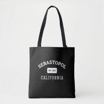 Sebastopol California Sonoma Apple Classic Black Tote Bag by YellowSnail at Zazzle