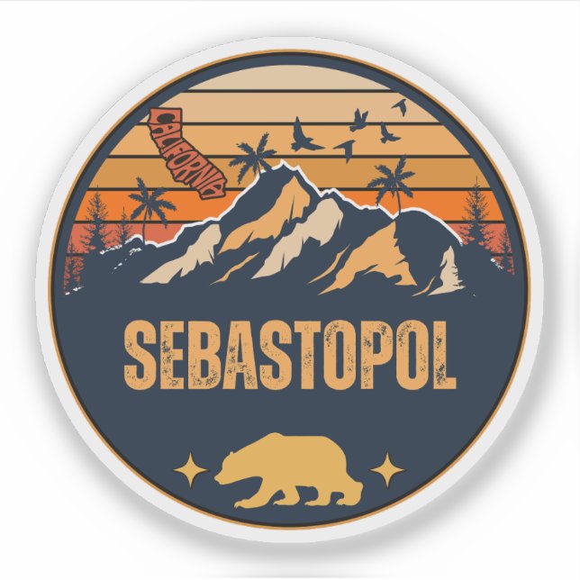 Sebastopol, California Sticker (Front)
