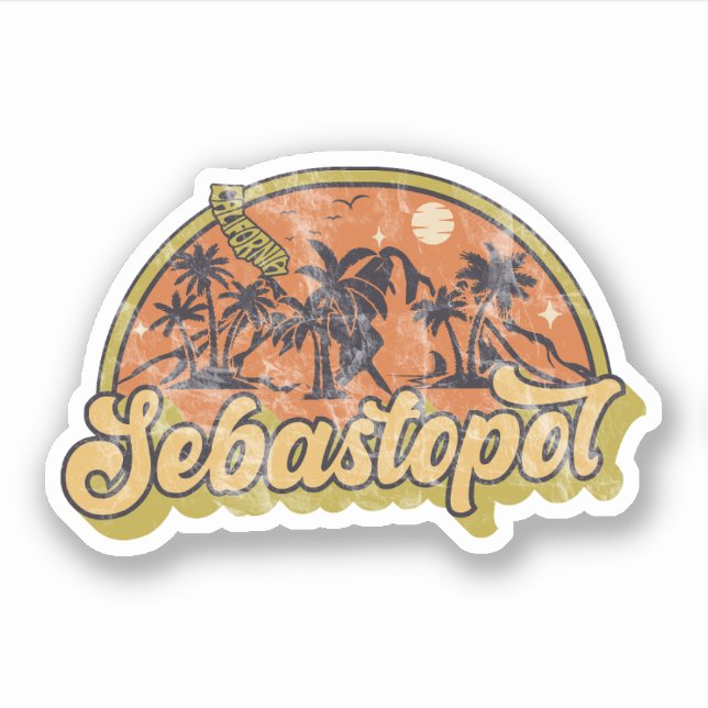 Sebastopol, California Sticker (Front)