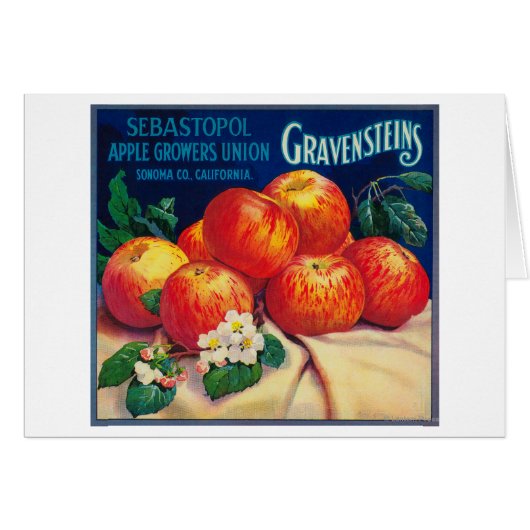Sebastopol Gravensteins Apple LabelSonoma, CA (Front Horizontal)