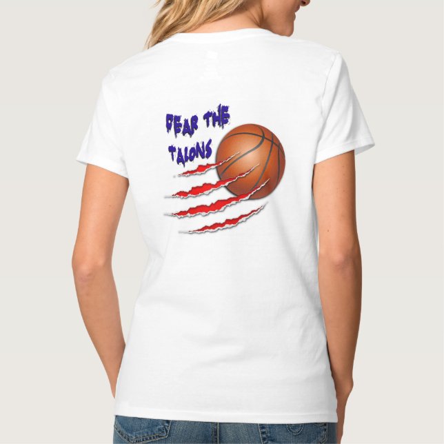 SEBC Fear the Talons Lady V-neck T-shirt (Back)