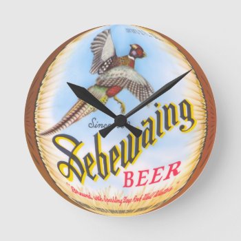 Sebewaing Beer Round Wall Clock by Vintage_Gifts at Zazzle