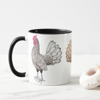 Sebright Bantam Chickens Ringer Mug