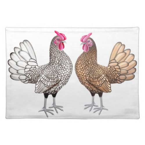 Sebright Bantam Roosters Placemat
