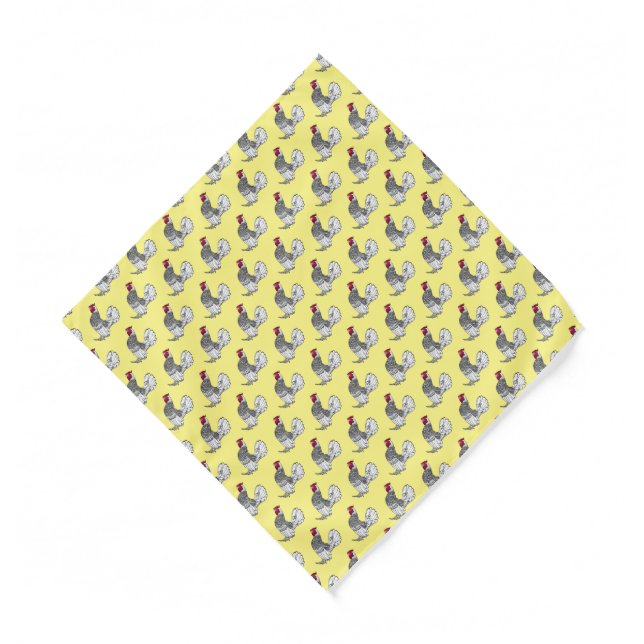 Sebright chicken cartoon illustration bandana (Front)